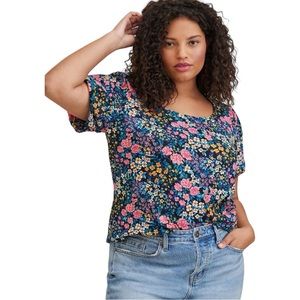 Torrid Heritage Slub Puff Sleeve Tee - Size: 10 (00) Like New